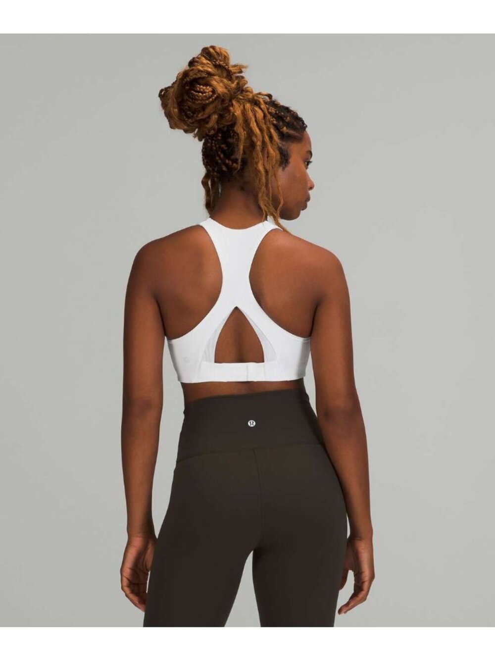 size 4 Lululemon Invigorate high support bra white racerback NWT LW2D81S